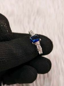 Elegant Blue Stone Ring 925 silver