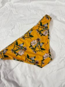 Yellow Floral Bikini Bottom