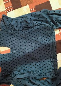 Cute Polka Dot Smocked Crop Top