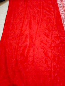 Red And White Soft Silk Saree