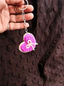 crochet heart keychain ❤️💝