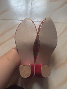 Embellished Red Jutti Style heels