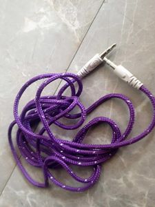 Vibrant Purple Braided Audio Cable