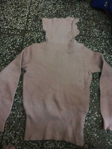 Pink Turtleneck Sweater