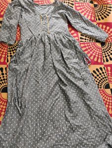 Grey Printed Kurta