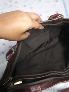 Classic Brown Leather Tote Bag