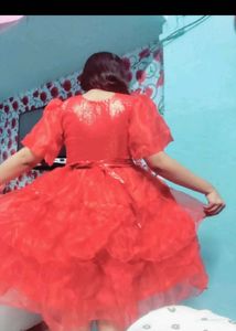 RED TUELLE FROCK💗