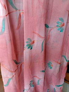 Elegant Pink Floral duppatta