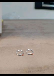 Diamond Pure Silver Bali For Ear Stud (Pair)