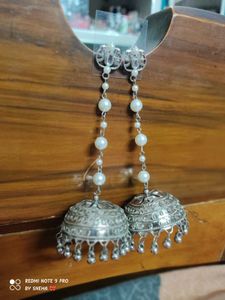 Elegant Pearl Jhumka Earrings