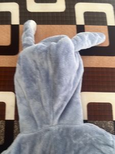 Kid Unisex Woollen Romper With Tail