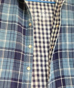 Blue Plaid Flannel Shirt