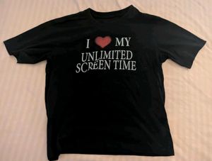 cute oversized black tee 𑣲⋆｡˚