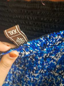 Blue Floral Smocked Square Neck Maxi Dress