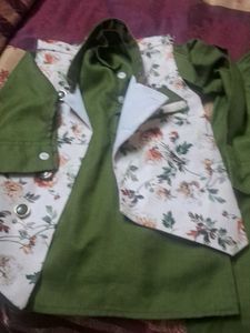 kids Ethnic Jacket with Floral Print