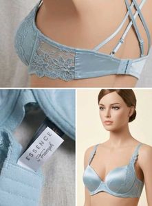 Light Blue Lace Trim Triumph Bra