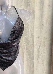 Daring Halter Neck Velvet Top