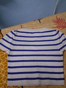 Zara Striped Baby Crop Tee (Trending)