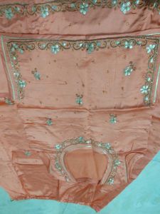 Elegant Peach rajputi poshak