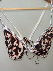 Calvin Klein Leopard Print Bikini Top
