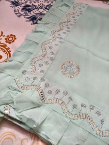 Sky Blue party wear Saree
