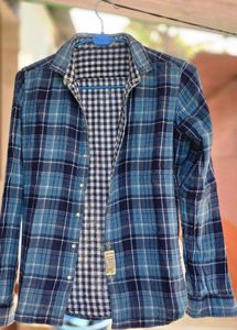 Blue Plaid Flannel Shirt