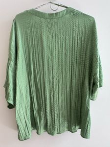 Mango - Green Textured Blouse