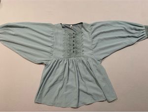 Light Blue Embroidered top