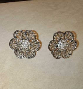 Sparkling Flower Stud Earrings