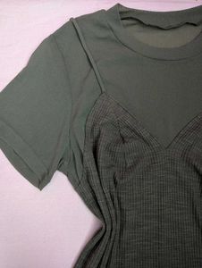 Y2K Slip-Style double Layered Tee Top