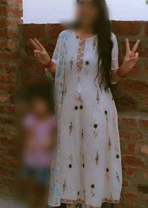 Elegant White anarkali