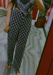 Stylish Monogrammed Pants & Bandana Top Set