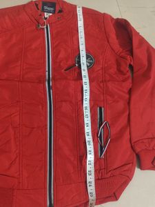 Men's Red Quilted Bomber Jacket