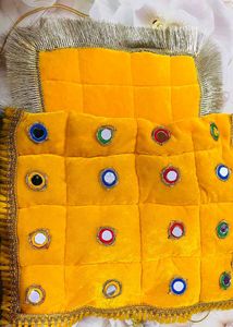 Laddu Gopal Fancy Rajiyi Bedsheet Colour Yellow 💛
