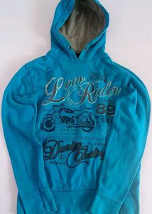 Vtg Blue "Low Rider" Graphic Hoodie