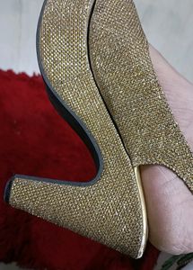 Bollywood Style Golden Heels
