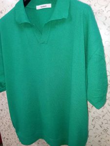 knitted cool summer Essentials open collar knit te