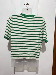 Striped "Damsel" Graphic Tee