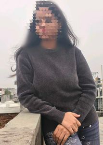 Cozy Dark Gray Knit Sweater