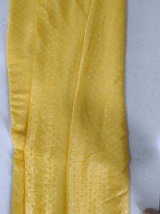 Yellow Smooth Material Idel For Saree