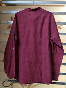 Maroon Band Collar Tunic