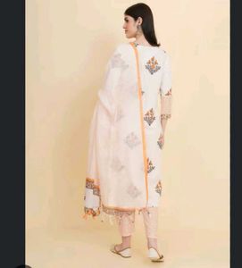 Beautiful Floral Print Kurta with Dupatta and pant