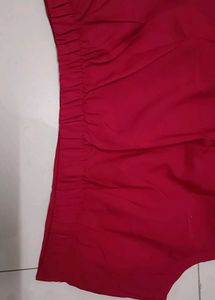 Elegant Red Sleeveless Blouse
