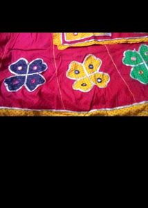 Vibrant Red &amp; Yellow Rajputi poshak Lehenga Choli
