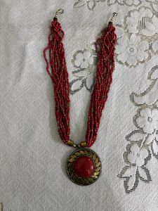 Elegant Beaded Black Necklace