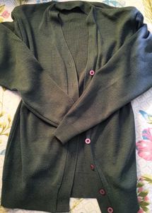cozy dark-grey cardigan