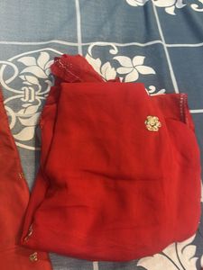 Beautiful Red Embroidered Kurta Set