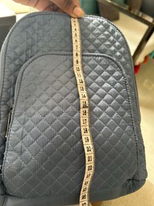 Quilted Blue Backpack