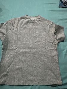 Grey Mock Neck T-Shirt