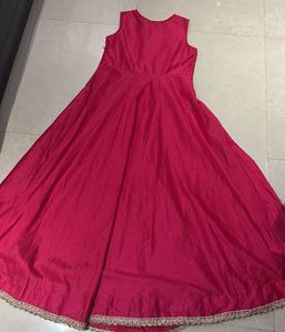 Beautiful Embroidered Ethnic Gown with gotta